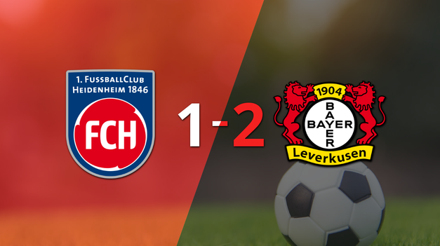 victoria apretada de bayer leverkusen por 2-1 sobre heidenheim
