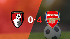 de visitante, arsenal goleo a bournemouth contundentemente 4 a 0