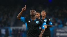 Johan Carbonero marcó el segundo gol de Racing. Johan Carbonero marcó el segundo gol de Racing.