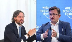 Santiago Cafiero y Dmytro Kuleba.