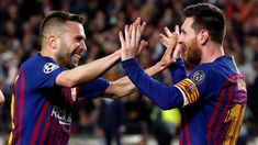 Alba y Messi en los tiempos de Barcelona. Alba y Messi en los tiempos de Barcelona.