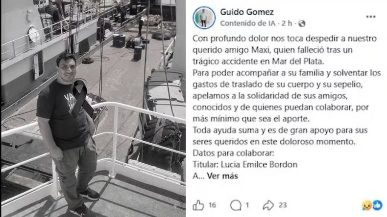 La despedida de los allegados de Maximiliano.