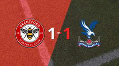 brentford no pudo en casa ante crystal palace y empataron 1-1