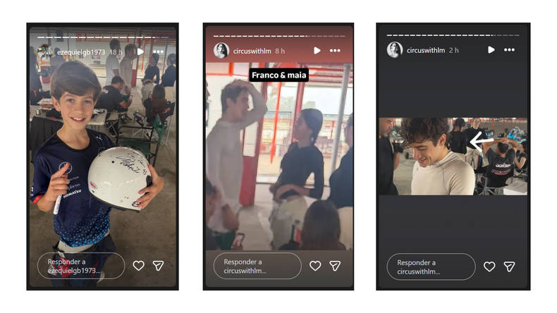 Franco Colapinto y Maia Raficco en Zárate, según los fans.