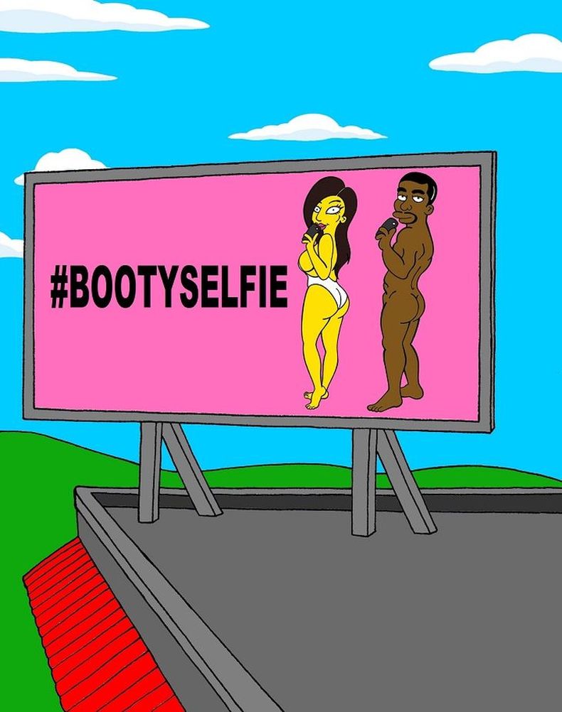 Kim Kardashian y Kanye West se convirtieron en los personajes de Los Simpson
