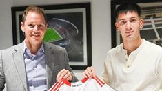 El presidente Jorge Brito junto a Franco Mastantuono. El presidente Jorge Brito junto a Franco Mastantuono.