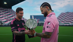 Messi y Maluma en el estadio de Inter Miami.