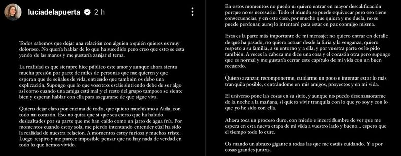 El fuerte descargo de Luc&iacute;a contra Aida.