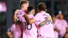 El festejo de Messi con sus compañeros. El festejo de Messi con sus compañeros.