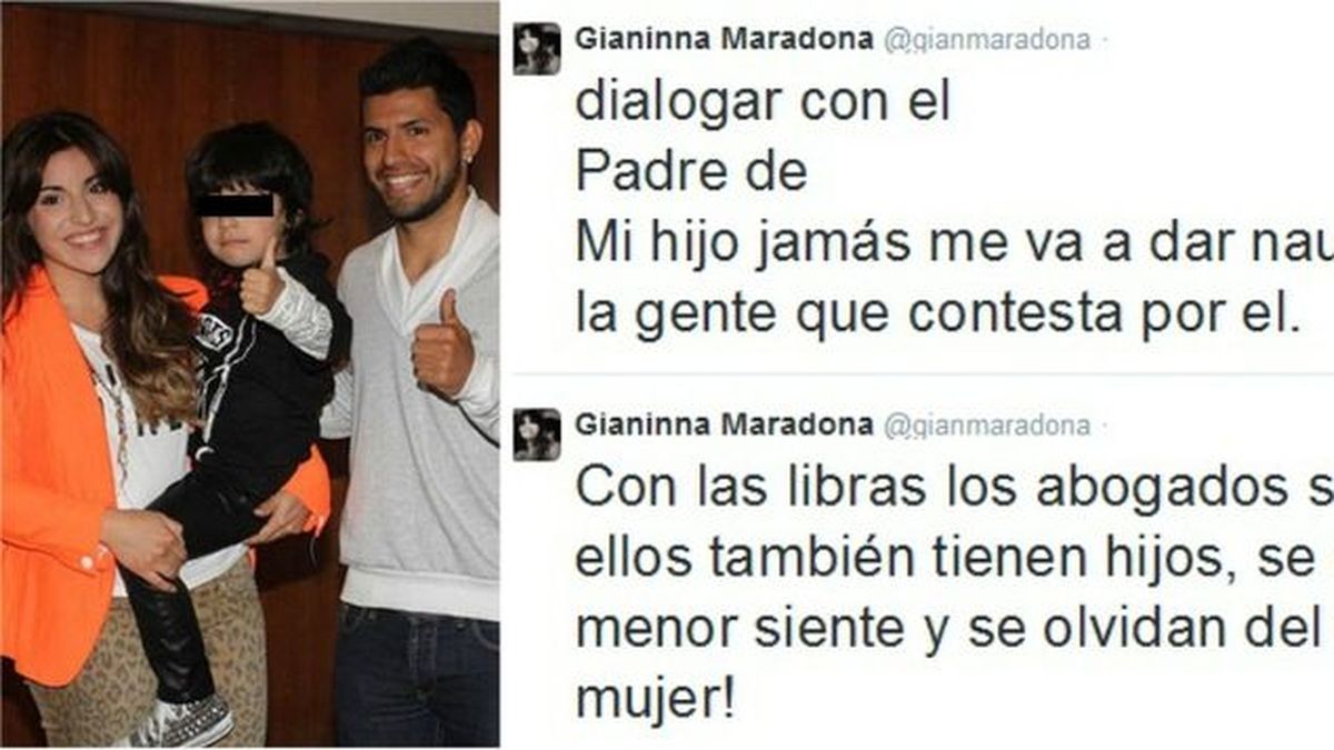 Gianinna Maradona reclama que el Kun Agüero no le habla y manda a su  abogado, que la maltrata