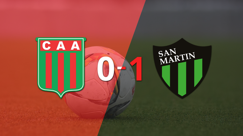 San Martín (SJ) ganó por 1-0 a Agropecuario Argentino con el gol de Nicolás Franco