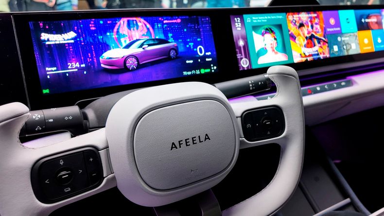 El colorido interior del Afeela 1.