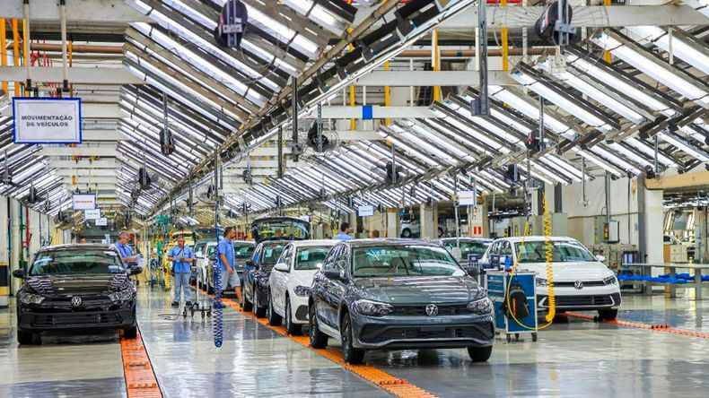 El Volkswagen Polo, en línea de producción.