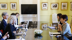 Mercedes Marcó del Pont recibió en CasaRosada a la viceministra de Relaciones Exteriores y Enviada Especial por laPolítica Climática Internacional de Alemania, Jennifer Morgan.&nbsp; 