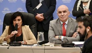 La cordobesa Laura Rodríguez Machado y el diputado José Luis Espert, autoridades del plenario.