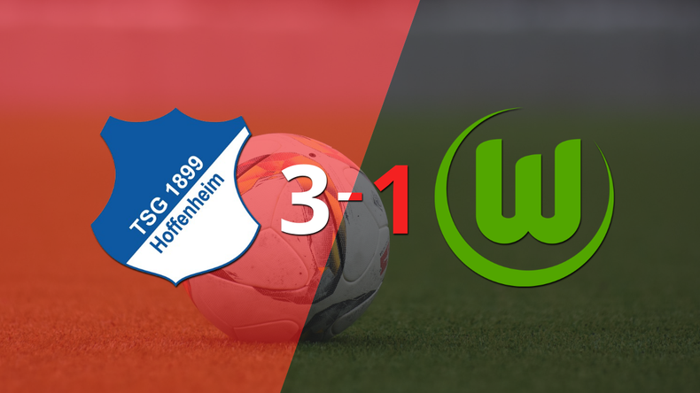 Hoffenheim fue más y venció por 3 a 1 a Wolfsburgo