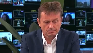 Glišic sufrió el inconveniente en un canal de televisión.