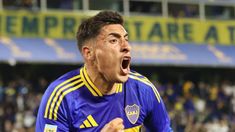 El atacante charrúa festeja su gol al Bicho. El atacante charrúa festeja su gol al Bicho.