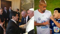 Maradona no tuvo Paz: visitó al Papa y después se peleó con Verón dentro de la cancha Maradona no tuvo Paz: visitó al Papa y después se peleó con Verón dentro de la cancha