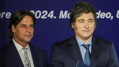 Luis Lacalle Pou y Javier Milei en Montevideo. Luis Lacalle Pou y Javier Milei en Montevideo.