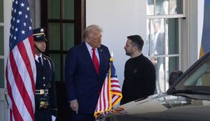 Trump y Zelenski poco antes de la discusión entre ambos.