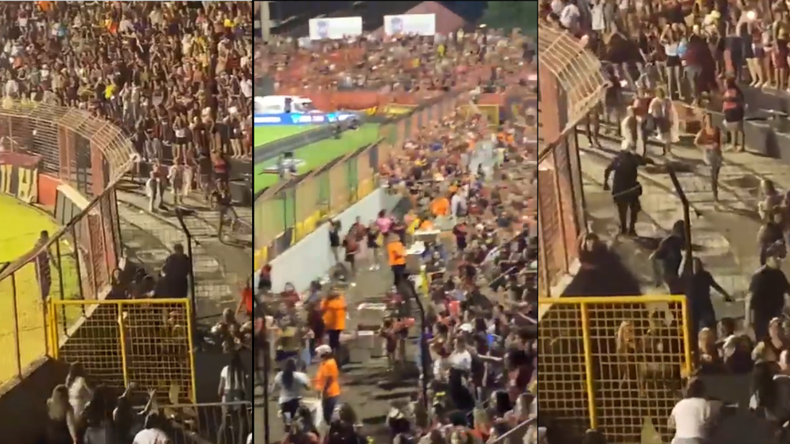 Video: Violencia en un partido de fútbol en Brasil al que asistieron solo mujeres y niños&nbsp;