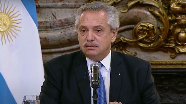 El presidente Alberto Fernández habló este lunes tras los anuncios de Martín Guzmán.
