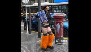 La particular campaña de Milky Dolli en la calle para ingresar a la casa de Gran Hermano
