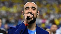 Abel Pintos cantó el himno de Argentina antes de la final de la Copa América. Abel Pintos cantó el himno de Argentina antes de la final de la Copa América.