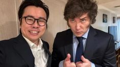 Peh Chyi Haur junto a Javier Milei en el Hotel Libertador. Peh Chyi Haur junto a Javier Milei en el Hotel Libertador.