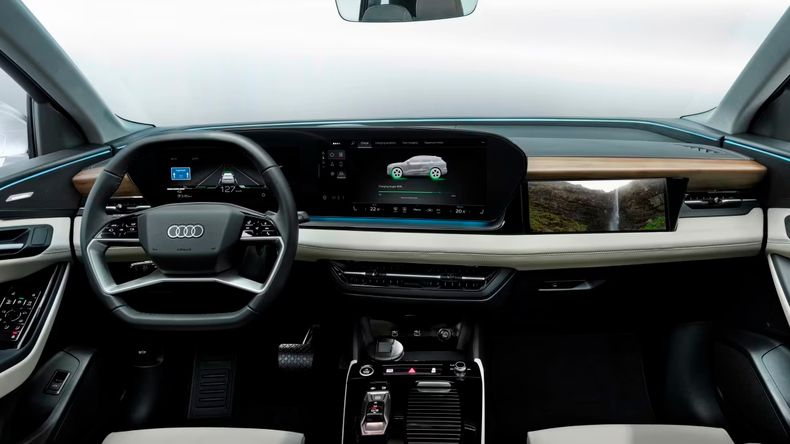 El interior del Audi Q6 e-tron.