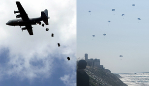 Video: varios países lanzaron ayuda humanitaria desde el aire en la Franja de Gaza Video: varios países lanzaron ayuda humanitaria desde el aire en la Franja de Gaza