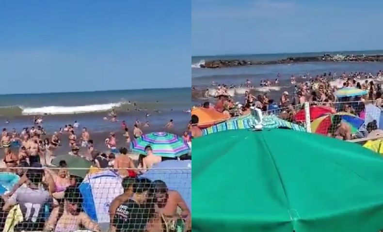 Algunos bañistas debieron ser rescatados por guardavidas.