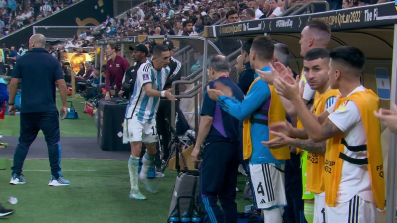 Video: la gran ovación del estadio Lusail a Ángel Di María