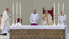El papa Francisco estuvo al frente de una masiva misa en la plaza San Marcos de Venecia. El papa Francisco estuvo al frente de una masiva misa en la plaza San Marcos de Venecia.