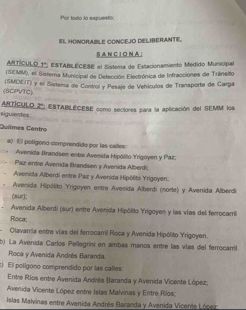 El proyecto que se trata en el Consejo Deliberante de Quilmes sobre los cuidacoches