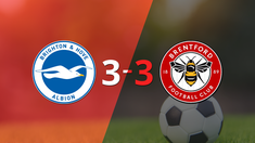 fiesta de goles en the amex, brighton and hove y brentford igualaron 3 a 3