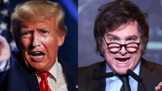 Trump saludó a Milei tras el triunfo en las urnas.&nbsp;