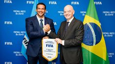 Samir Xaud, presidente de la Confederación Brasileña de fútbol, junto a su par de la FIFA, Gianni Infantino. Samir Xaud, presidente de la Confederación Brasileña de fútbol, junto a su par de la FIFA, Gianni Infantino.