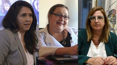 Victoria Montenegro, Graciana Peñafort y Claudia Neira.