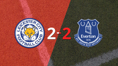 leicester city y everton firman un empate en dos