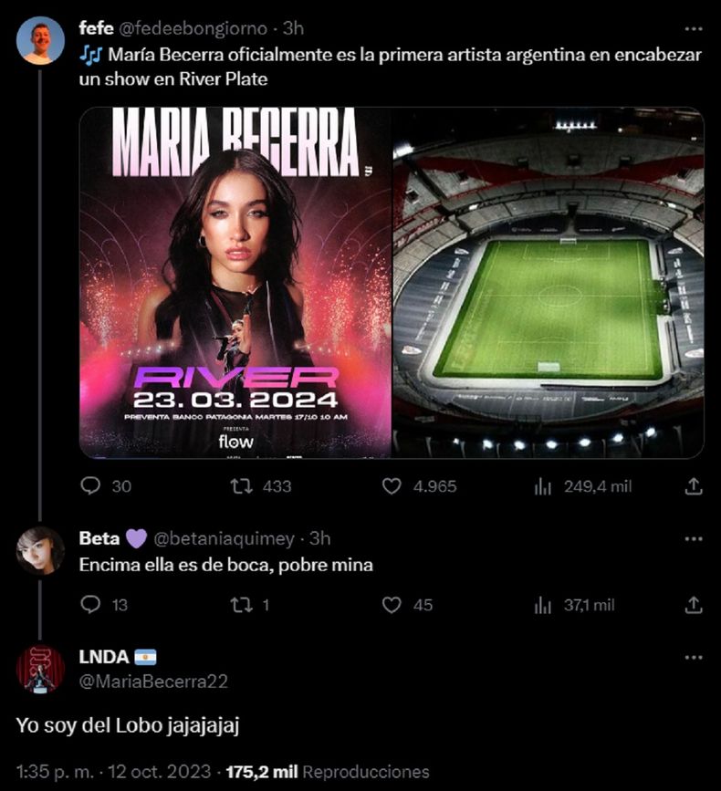 Mar&iacute;a Becerra confirm&oacute; ser hincha de Gimnasia LP.