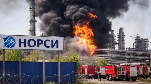 Ucrania atacó una importante refinería de petróleo de Rusia.