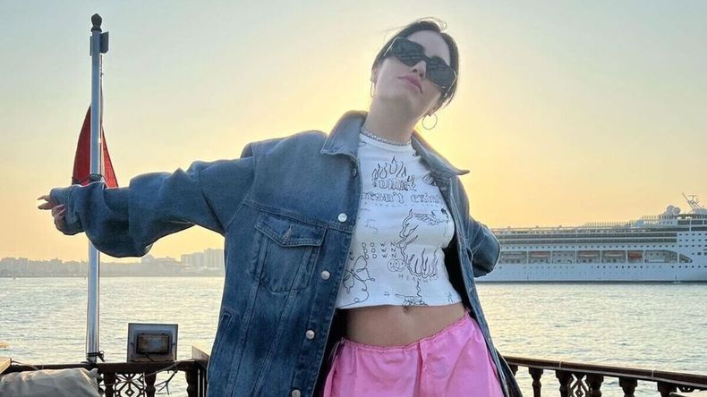 Lali Espósito se emocionó en la previa de la final del Mundial Qatar 2022.