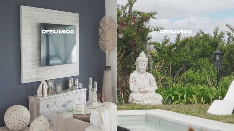 El living y el jardín, dos espacios especiales de la casa.