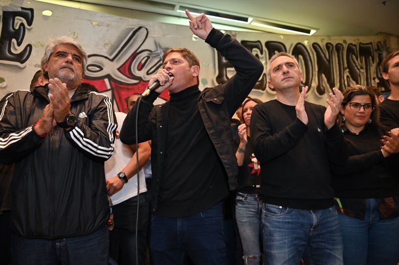 Larroque y Kicillof participaron de un acto en la Quinta de San Vicente.