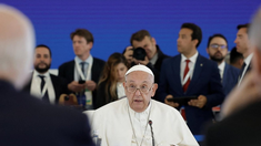 El papa Francisco durante su discurso en el G7. El papa Francisco durante su discurso en el G7.