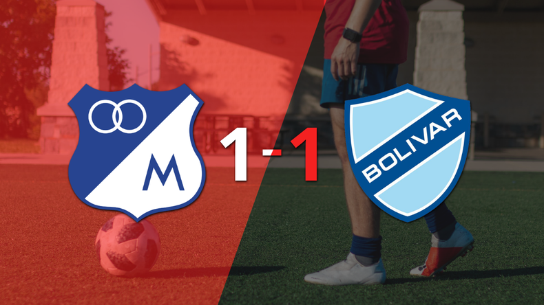 Millonarios logró sacar el empate de local frente a Bolívar