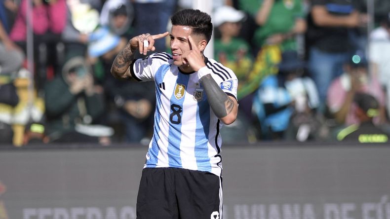 Enzo Fernández convirtió el primer gol de Argentina.