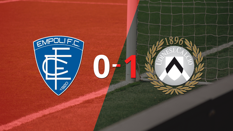 Udinese derrotó con lo justo a Empoli en su casa